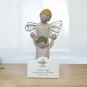 Willow Tree Guardian Angel w/ Boy Figurines - No Box - WT 2000